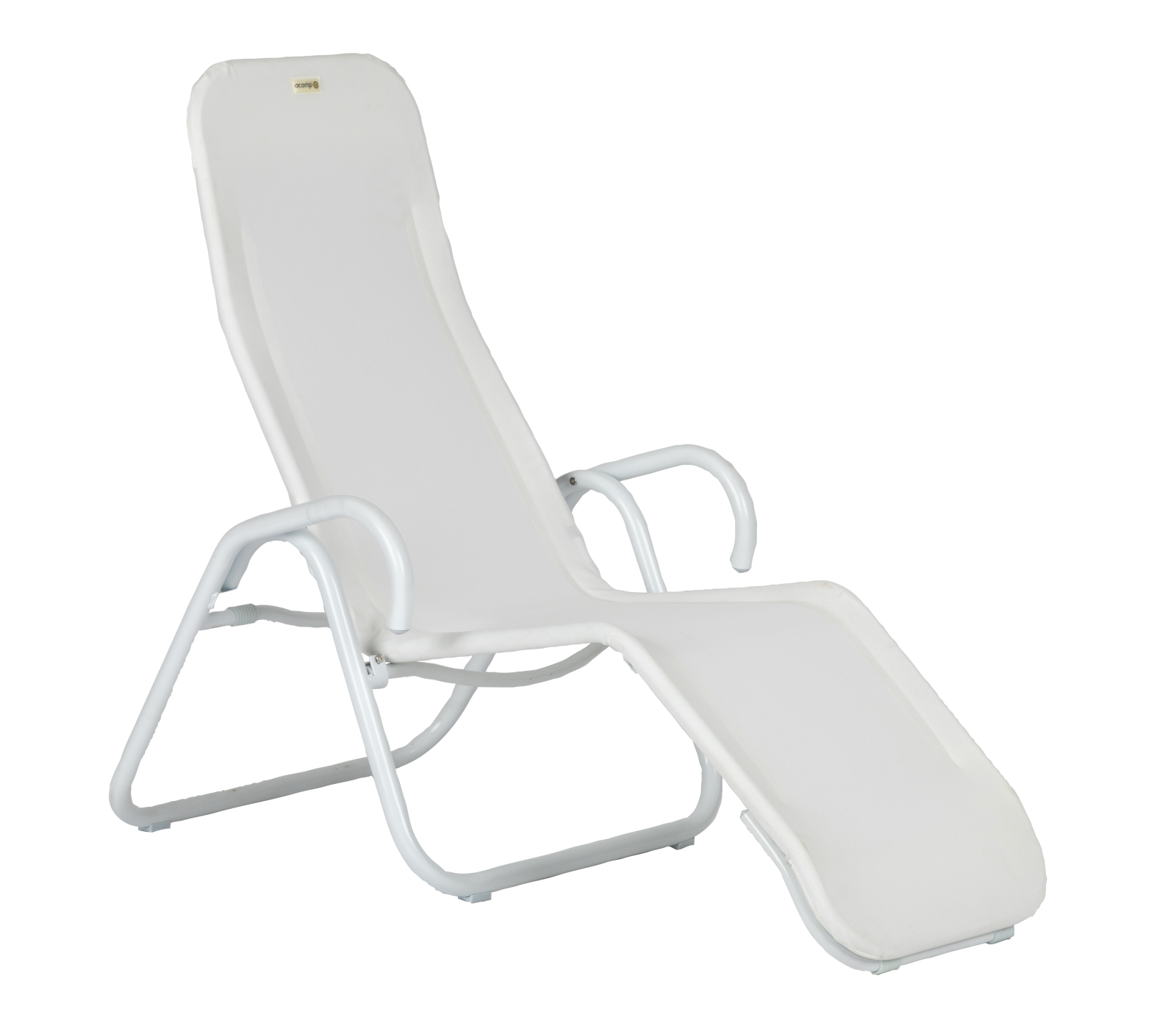 Gartenliege - weiß - klappbar - 75x137 cm