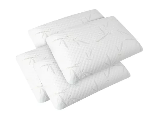 OLYMPE LITERIE | Lot de 4 oreillers 40x60 cm SERENITE | Mousse avec Mémoire de forme