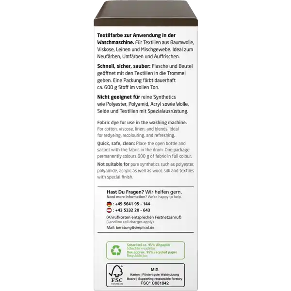 Textilfarbe intensiv Espresso-Braun