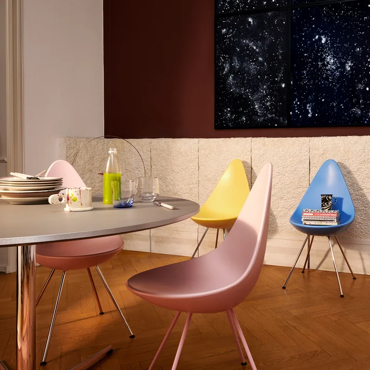 Fritz Hansen - Drop Stuhl, schwarz / schwarz
