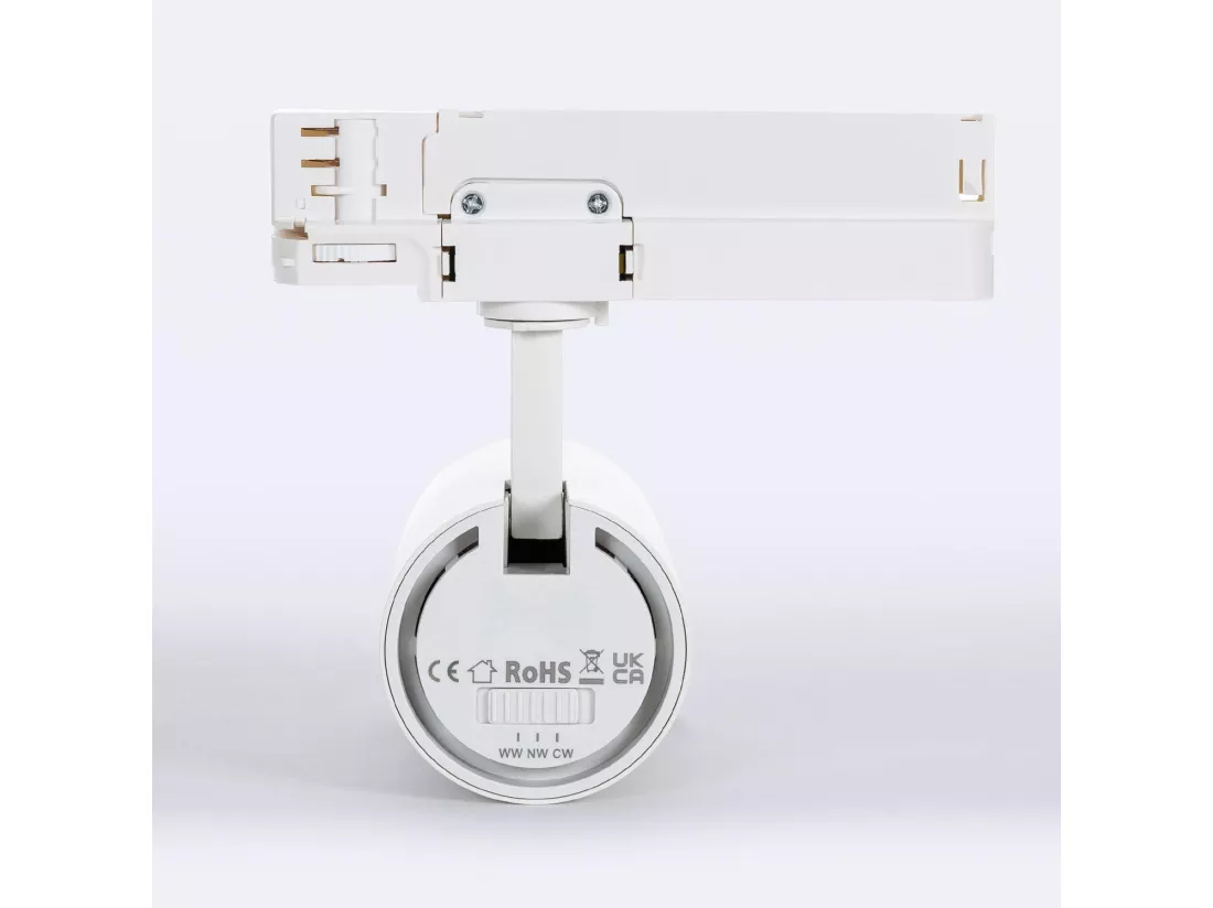 Spot LED sur Rail Triphasé 20W Wild CCT Multi-Angle 24-60º Blanc