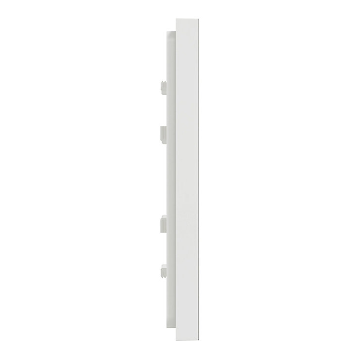 Plaque de finition simple Schneider Electric Unica Déco Subtil blanc liseré argenté