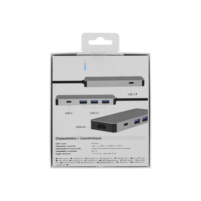 T'nB iClick 6 in 1 USB-C - station d'accueil 6 ports - HDMI, 3 USB 3.0, 2 USB-C