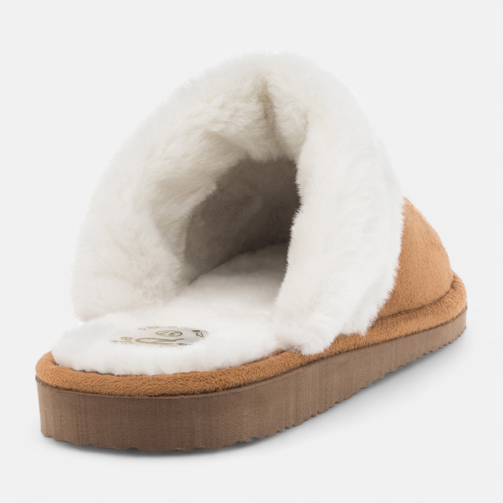 Pantoufles mules Femme cognac