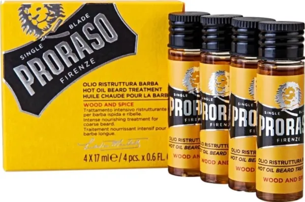 Proraso Wood And Spice Hot Oil Beard Treatment 4 x 17 ml