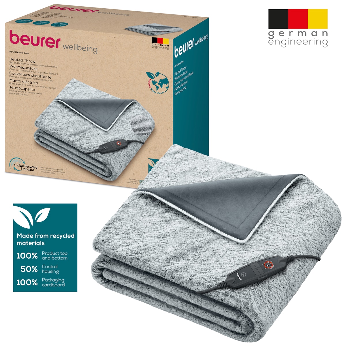 Beurer HD 75 Green Planet varmeteppe 40000