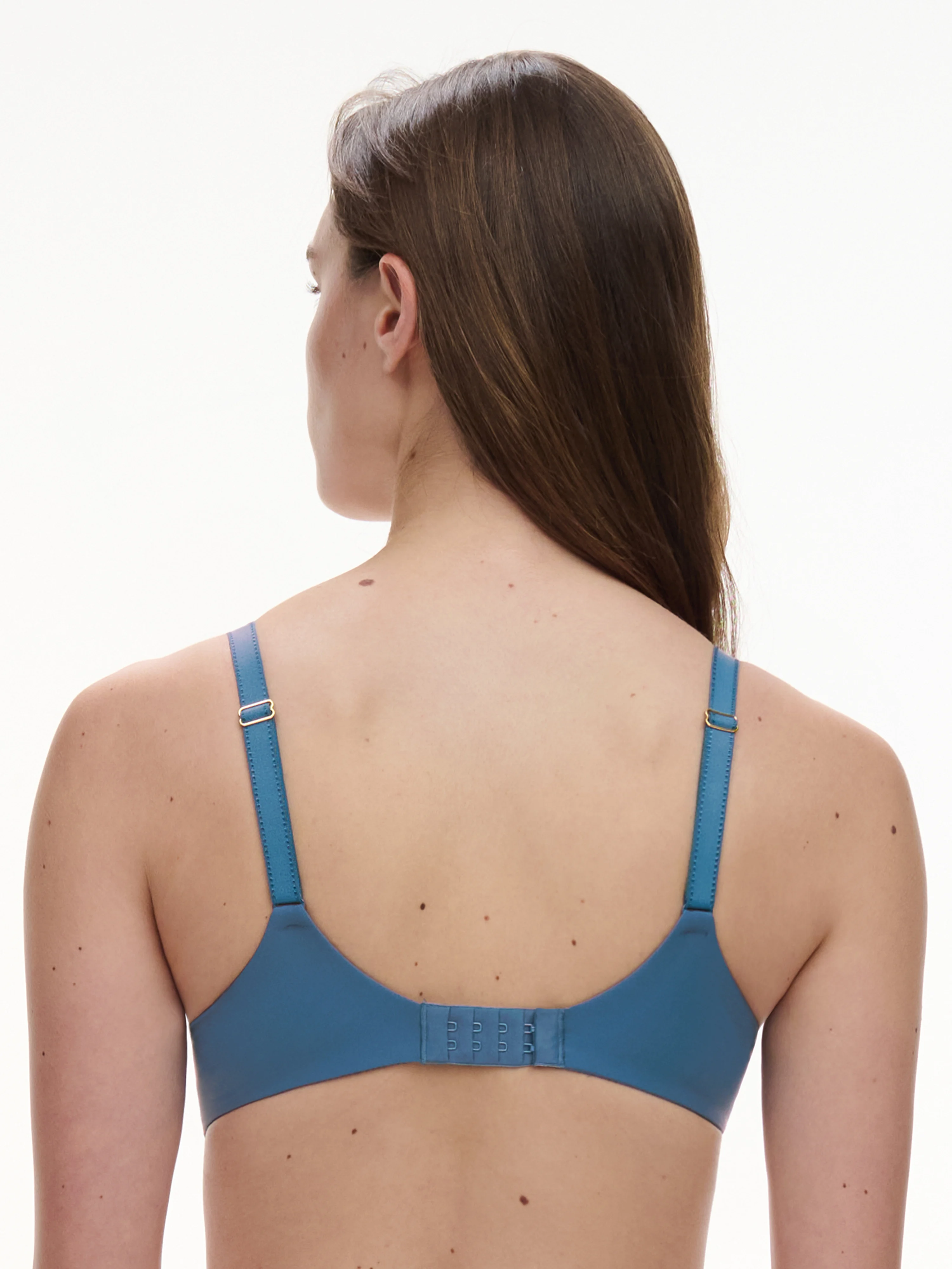 ORANGERIE DREAM - Soutien-gorge coques plongeant avec dentelle de leavers | Bleu