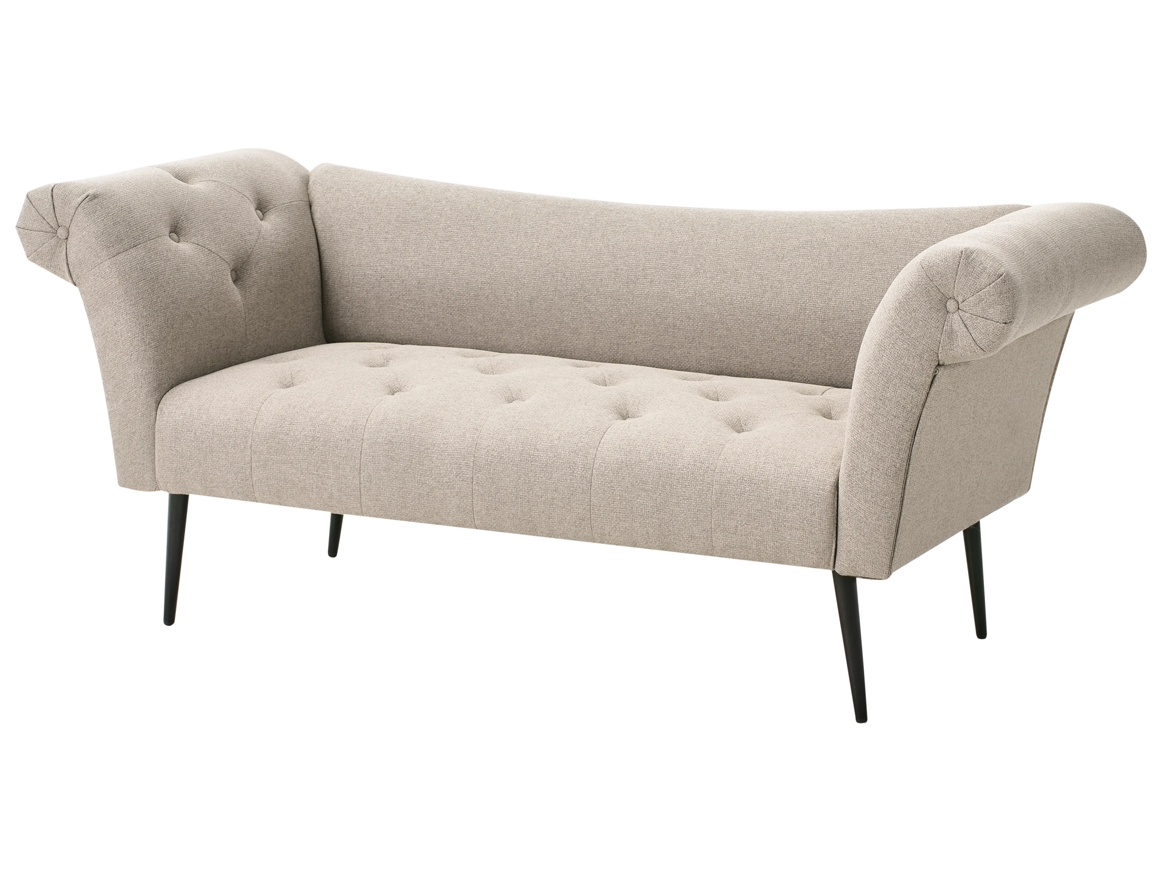 Chaise longue NANTILLY Stof Lichtbruin