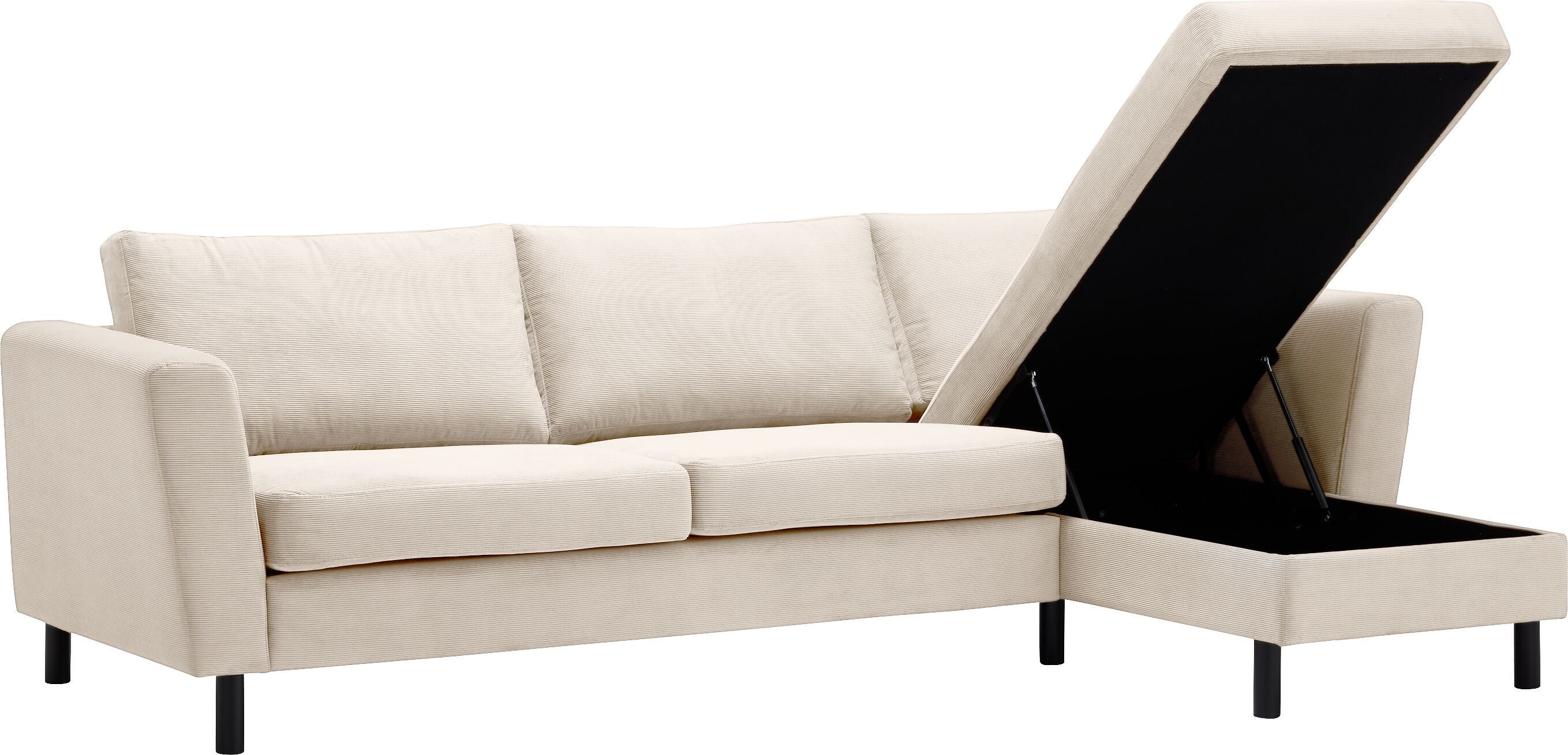 DIENER Ecksofa - Weiss / B: 235.0 cm x T: 156.0 cm x H: 81.0 cm