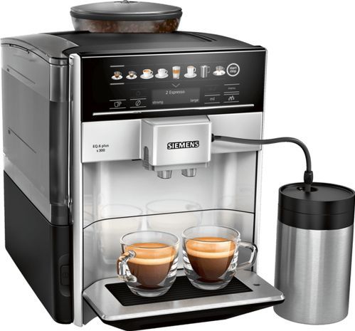 Siemens - EQ6 Plus s300 - Volautomatische Espressomachine - Zilver - Inclusief RVS Melkbeker