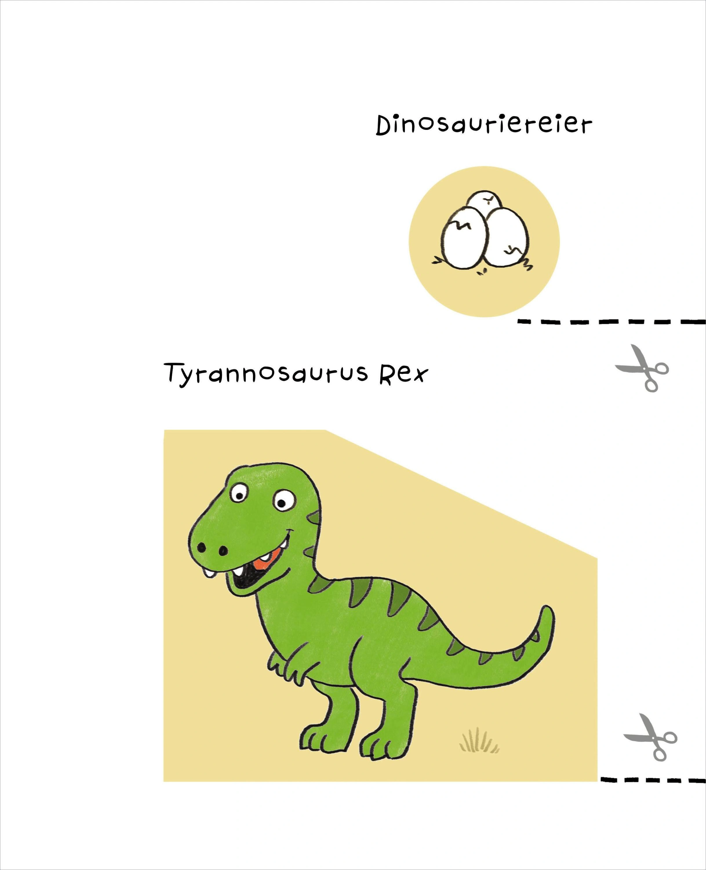Mein kunterbuntes Ausschneidebuch - Dinosaurier. Schneiden, kleben, malen für Kinder ab 3 Jahren. Mit Scherenführerschein