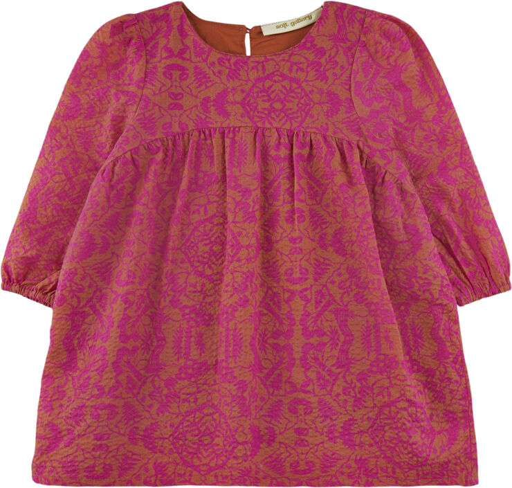 Soft Gallery SGBMYNTE PAPERCUT L_S DRESS Baked clay