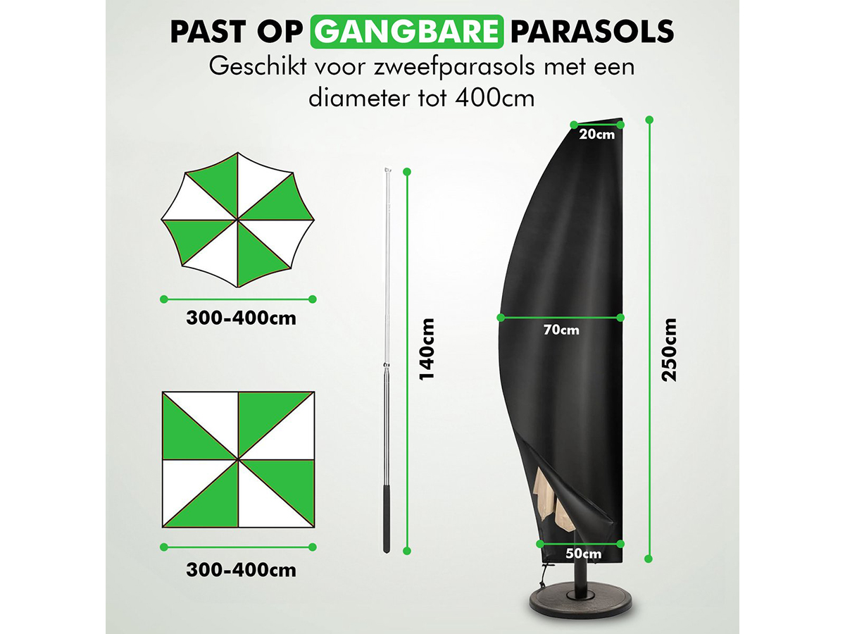 Travelhawk parasolhoes - Black