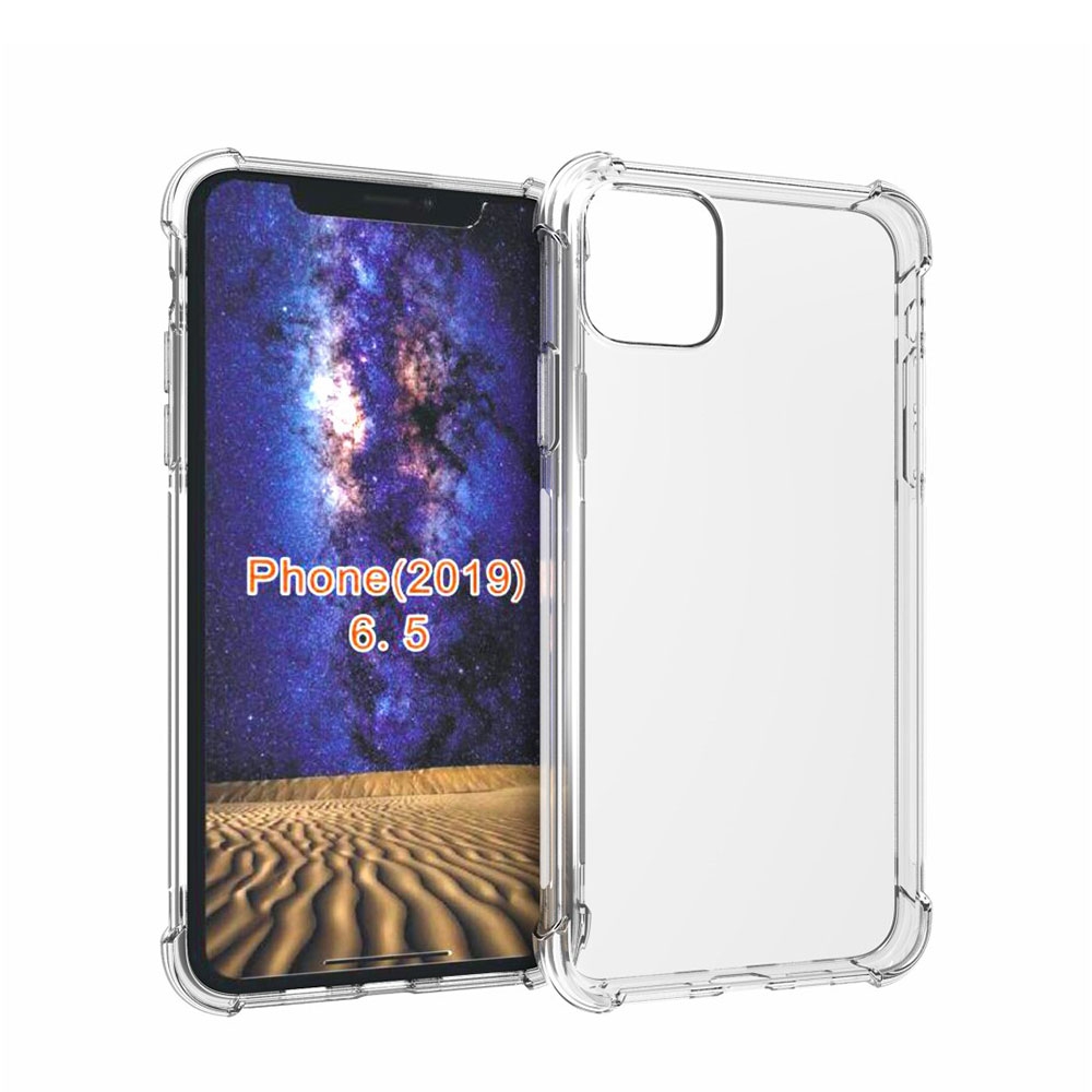 iPhone 11 Gummi Hülle Case Slim Design mit Air Cushion Fallschutz - Transparent