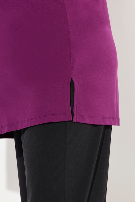 Longshirt,  A-Linie, Rundhalsausschnitt