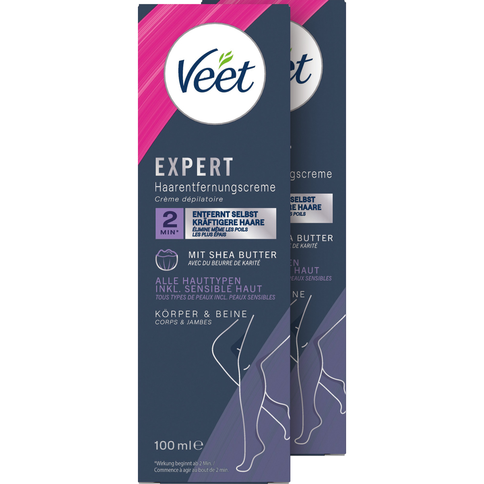 Veet Haarentfernungscreme Körper & Beine 2 x 100 ml