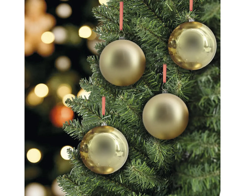 Lafiora kerstboomballen, verpakking van 36, Ø 6 cm, goud