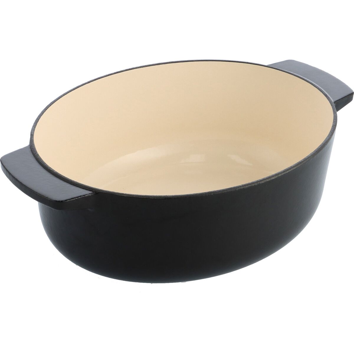 Støpejernsgryte oval 30 cm/5,6 liter, onyx black