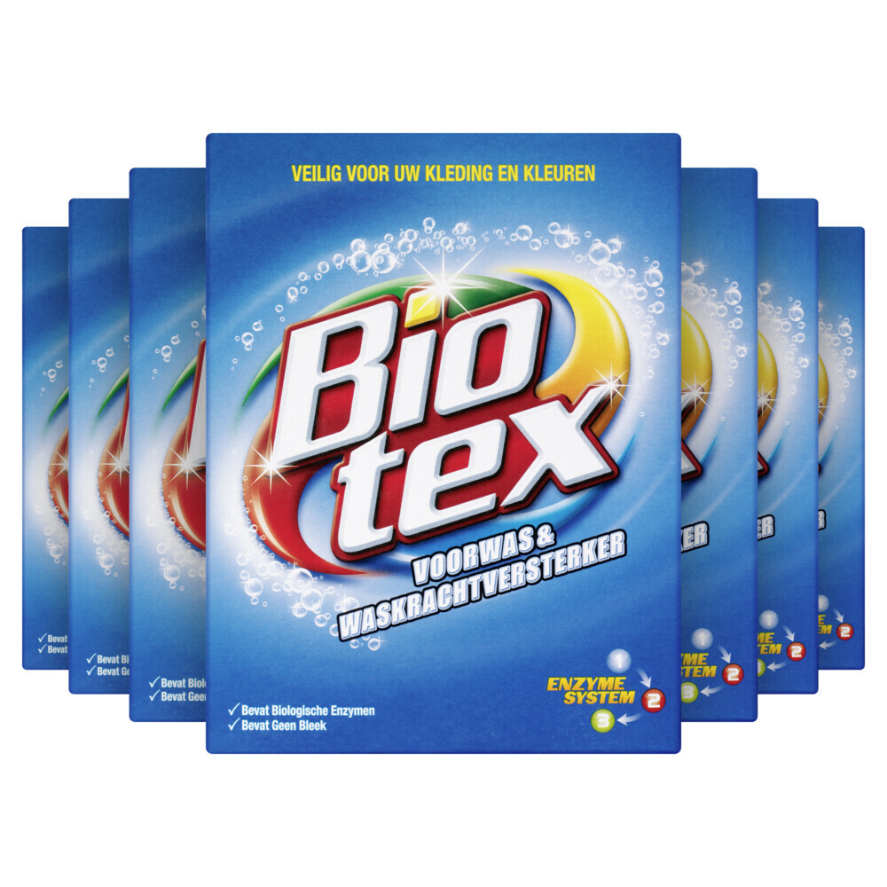 7x Biotex Waspoeder Voorwas & Waskrachtversterker750 gr