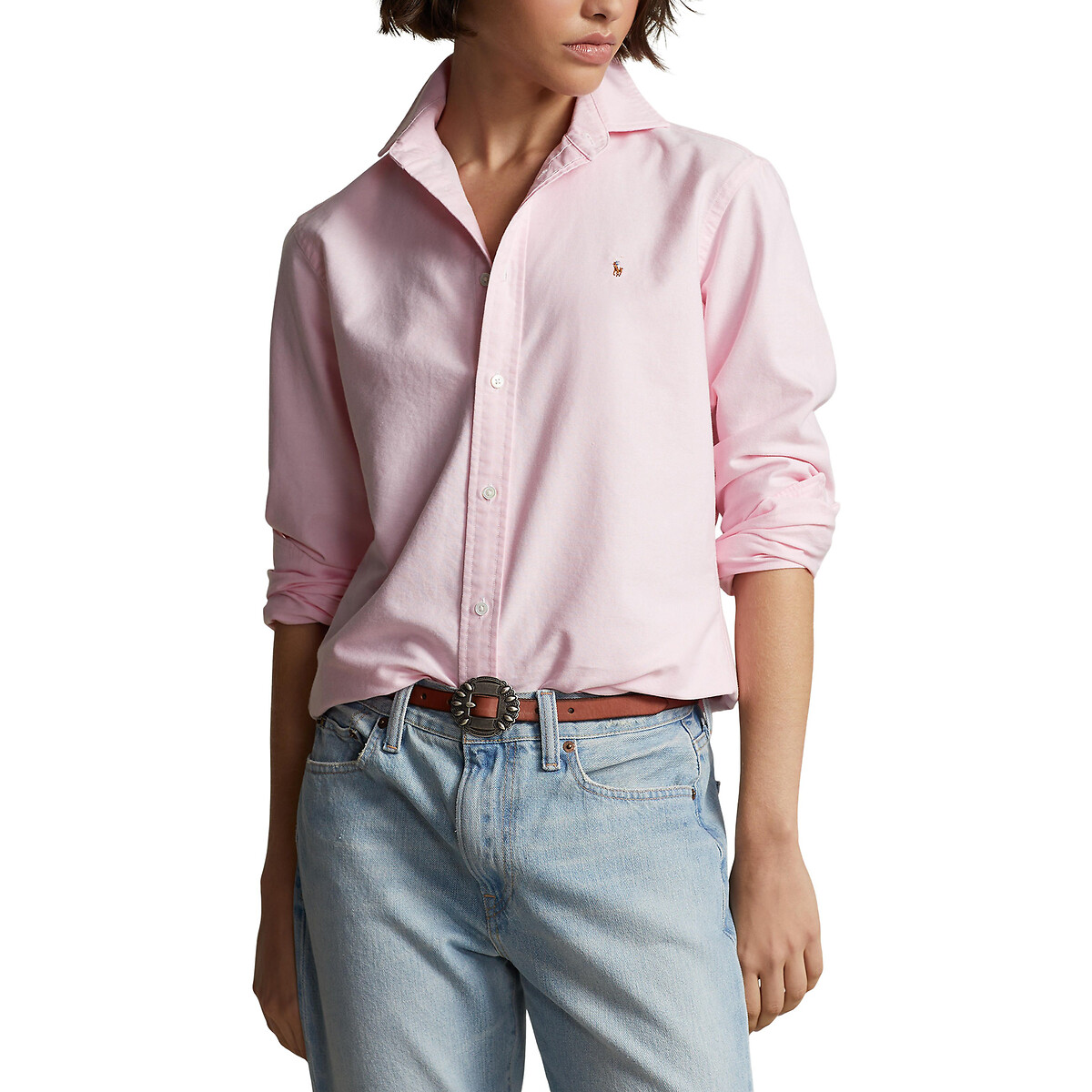 POLO RALPH LAUREN<br>Camisa Oxford clássica de manga comprida