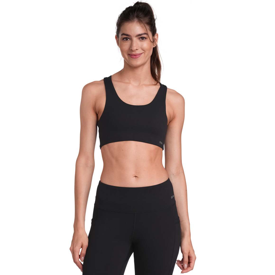 Gina Sports Damen Sport-Bustier unifarben schwarz