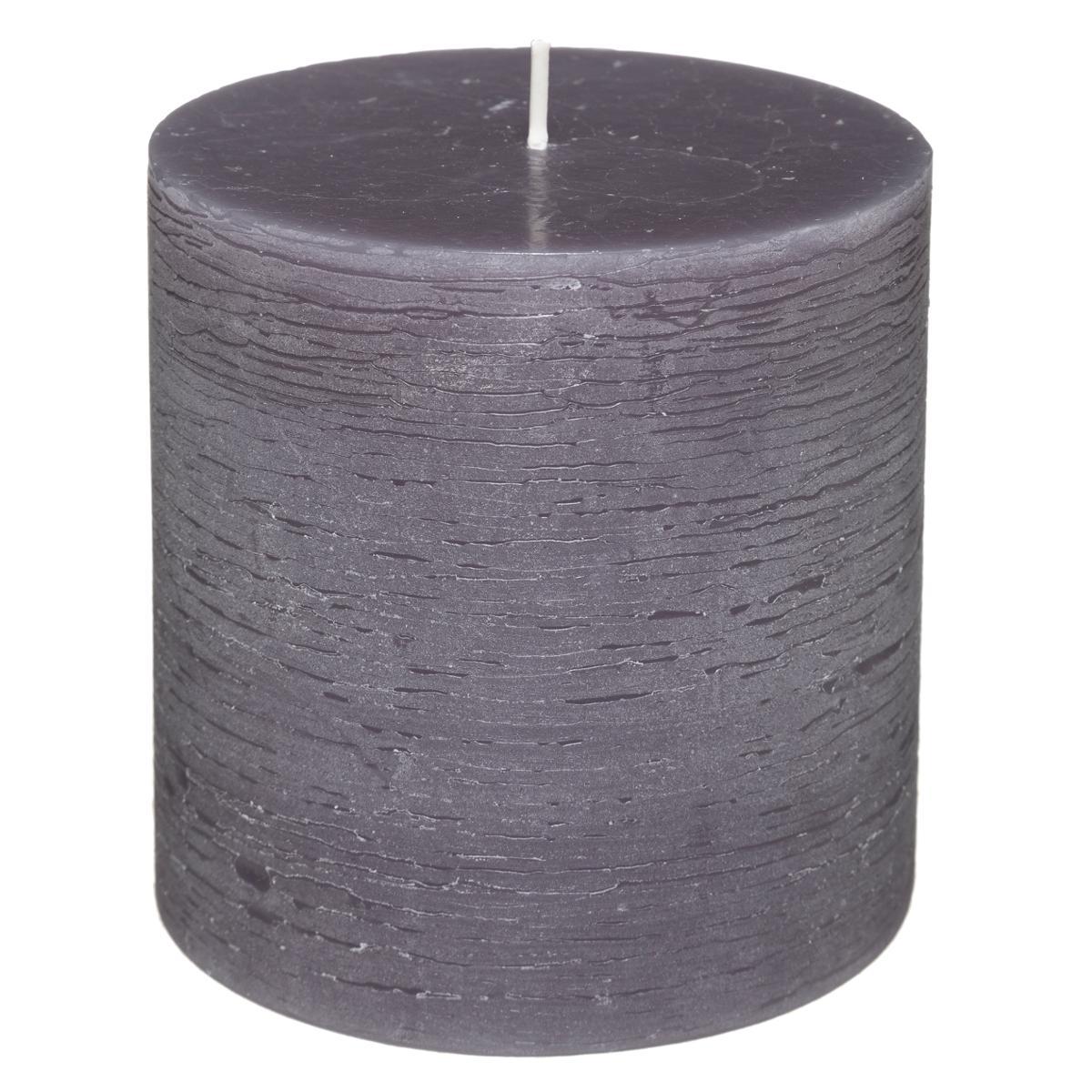 BOUGIE RONDE OLIA GRIS FONCE D.10X10CM