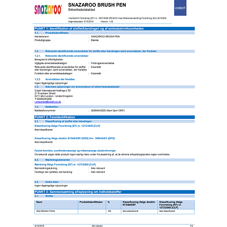 Snazaroo ansigtsmaling penselmaling 3 stk.