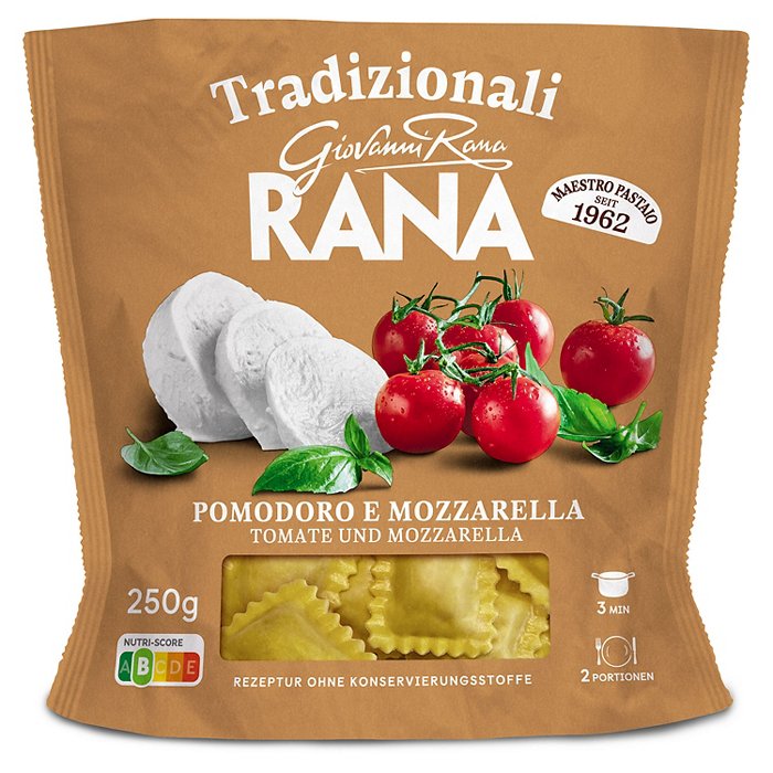 GIOVANNI RANA Rana Tortelloni 250 g, Tomate-Mozzarella
