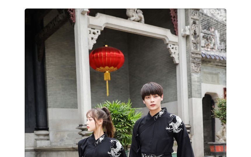 Girls Supply - Bijpassende traditionele Chinese geborduurde jas / top / rok / set