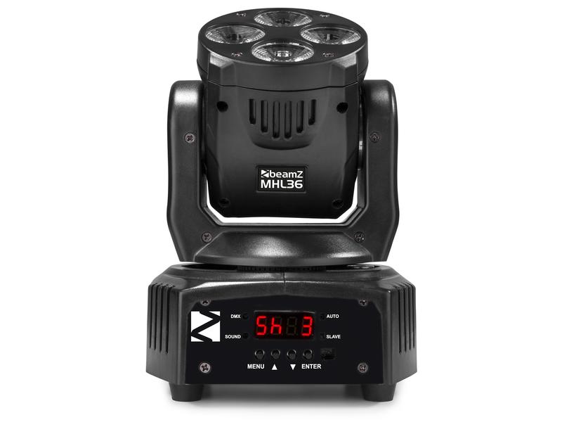 BeamZ Moving Head MHL36 Set 4x 9 W LED Moving Head Set mit Tasche