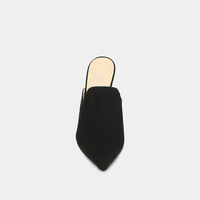 Mules pointues à talons  en velours noir