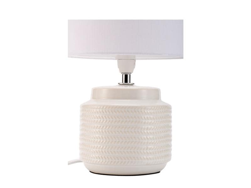 Pauleen Tischleuchte Bright Soul, E14, Beige Schreibtischleuchte aus Stoff/Keramik
