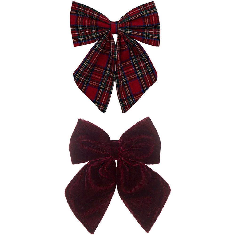 Køb Mimi & Lula 2 Hårsløjfer - Red Tartan Agnes Pony Pals