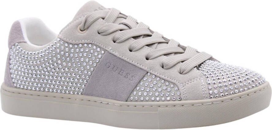 GUESS Toda suède sneakers met studs grijs