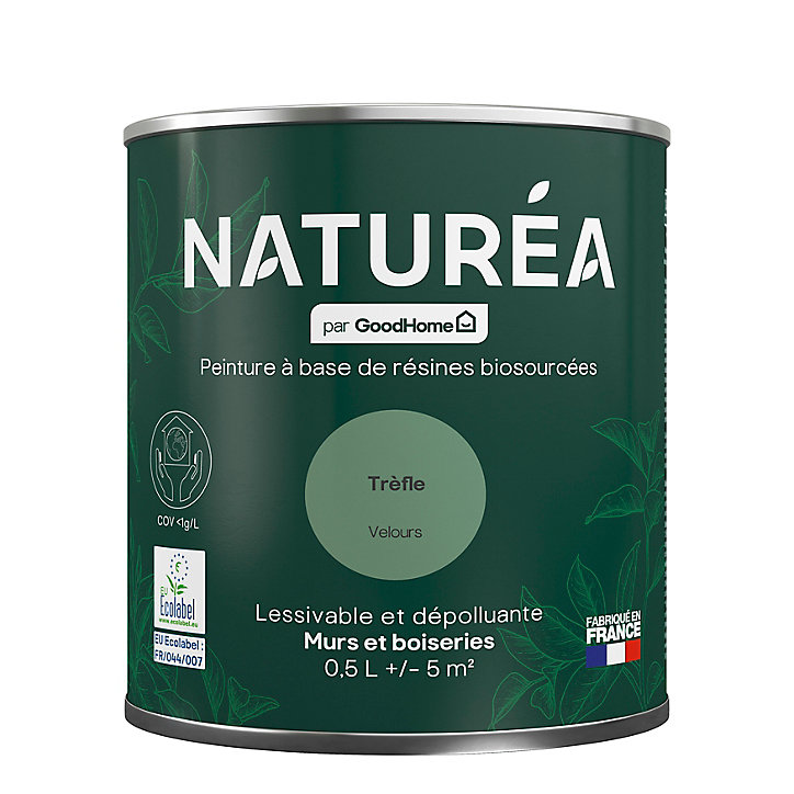 Peinture murs et boiseries Naturéa par GoodHome trèfle velours 0.5L