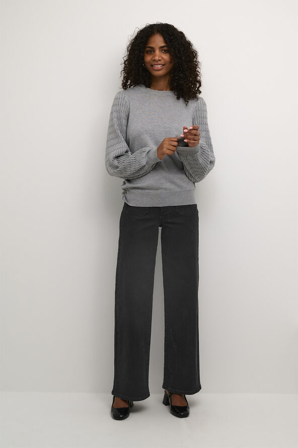 Kaffe KAkarla HW Wide Jeans Black deep