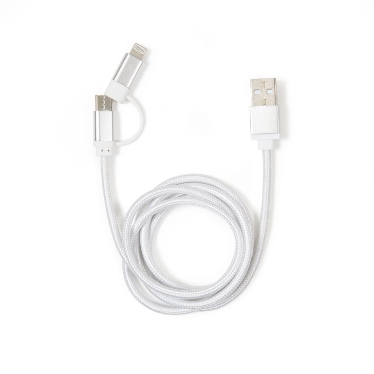 USB-Kabel mit Textilmantel 2-in-1