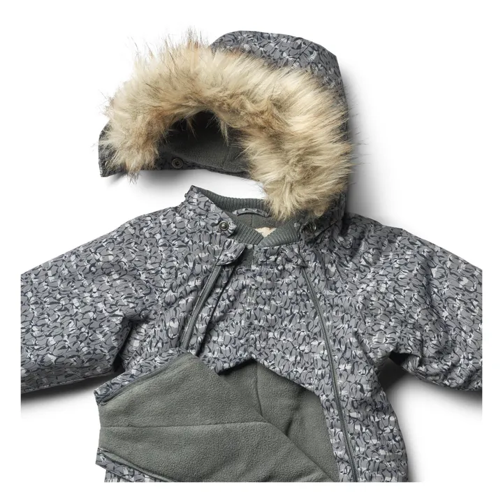Wheat Combinaison de Ski Fleurie Façon Fourrure Matières Recyclées Nickie | Gris