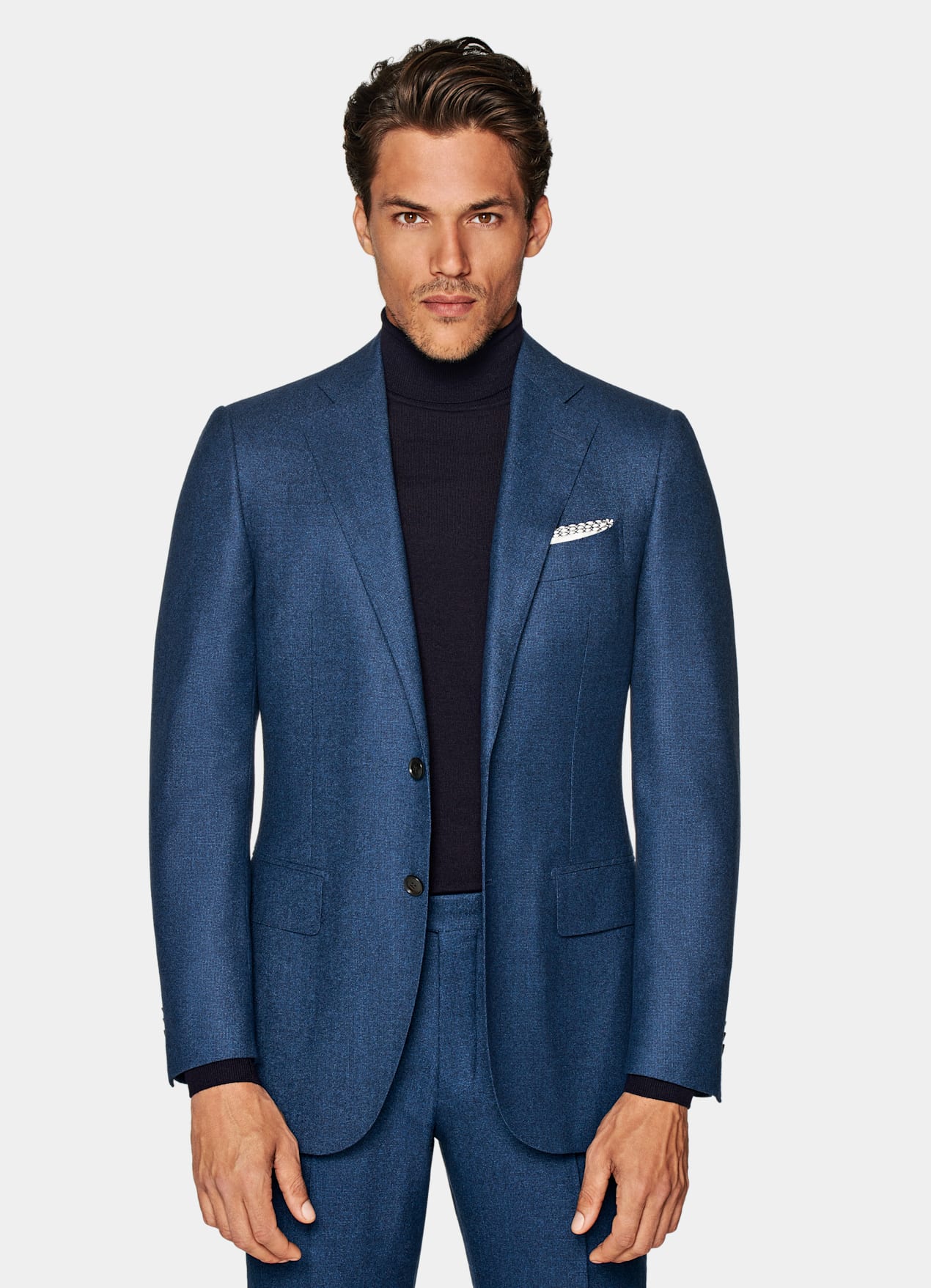 Costume Lazio coupe Tailored bleu moyen
