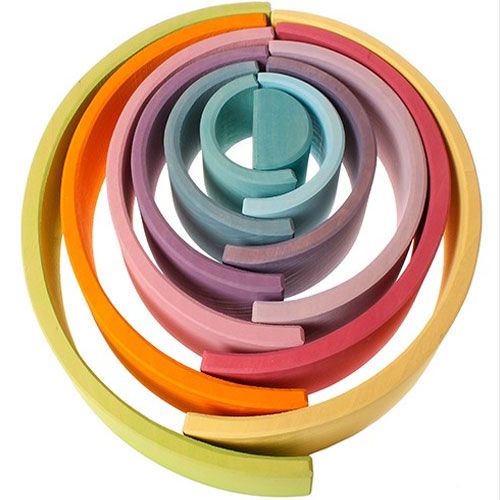 Grimm's regenboog stapeltoren pastel - 12 bogen 36 cm