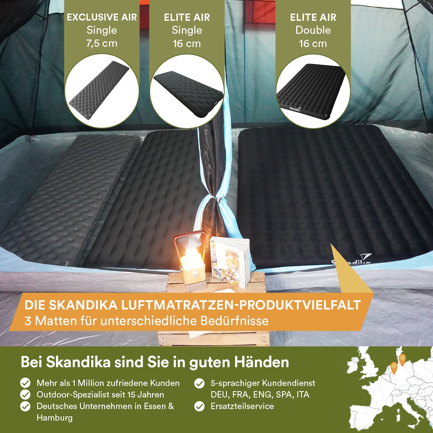 Skandika Elite Air Double opblaasbare slaapmat