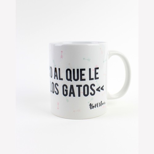 Caneca: Procurando um cara que ame gatos, branco