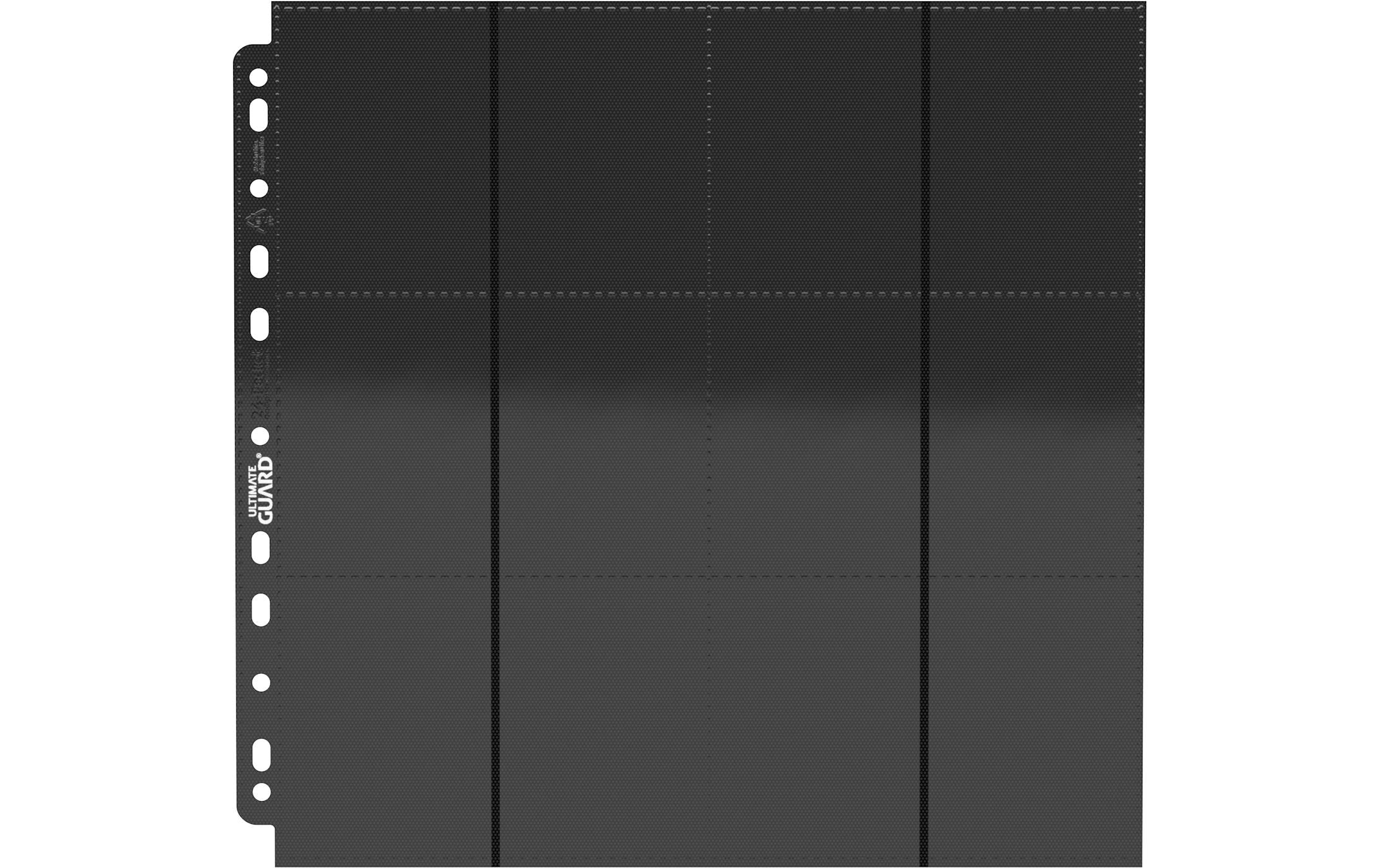 Ordner-Einlagen 24-Pocket QuadRow Pages Schwarz 10 Stk.Hochwertige Ordnerseiten mit Side-Loading 24 Taschen