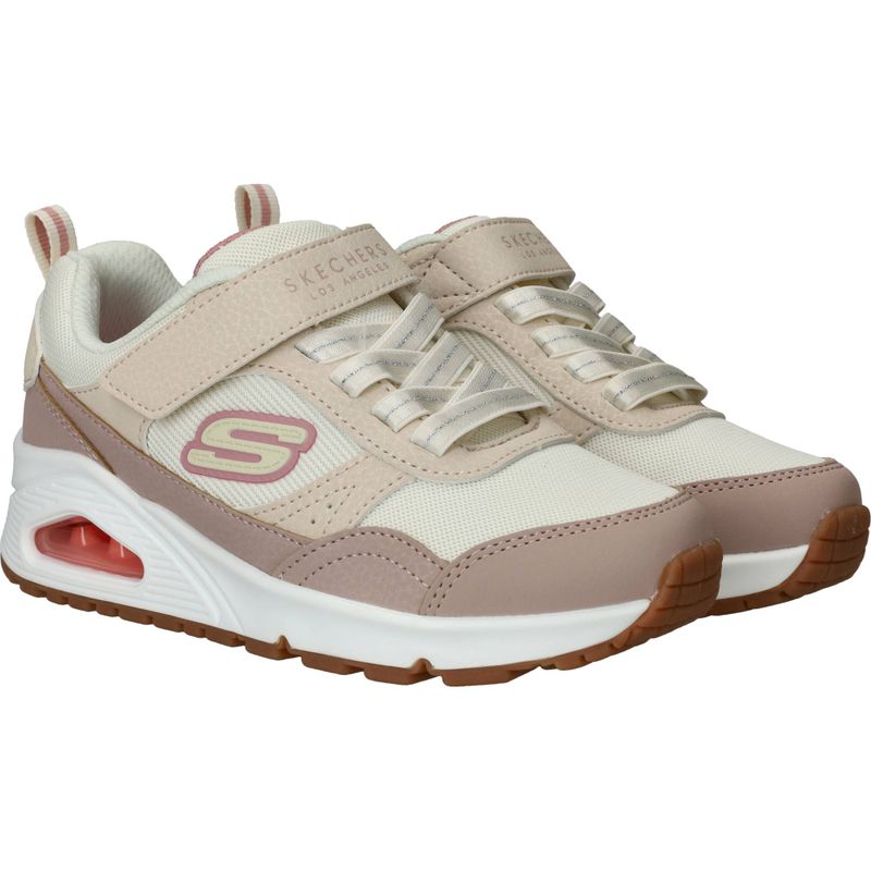 Skechers Uno Mesh Pop Sneakers Beige Meisjes