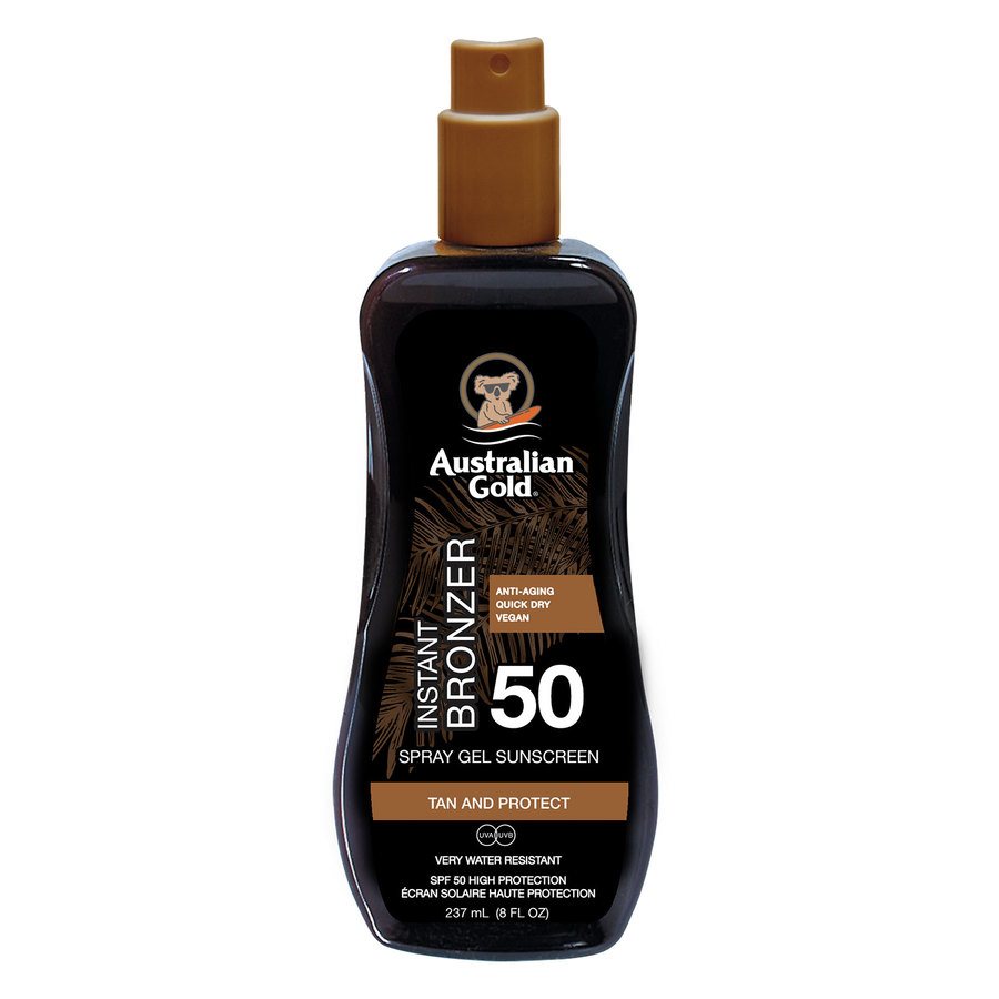 Australian Gold Instant Bronzer Spray Gel With Bronzer SPF50 237ml