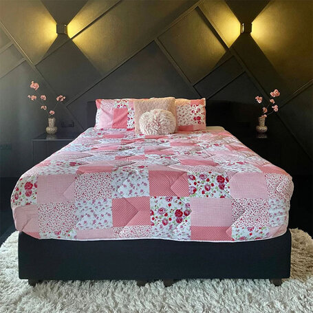 Easy Dekbed - Patchwork Pink