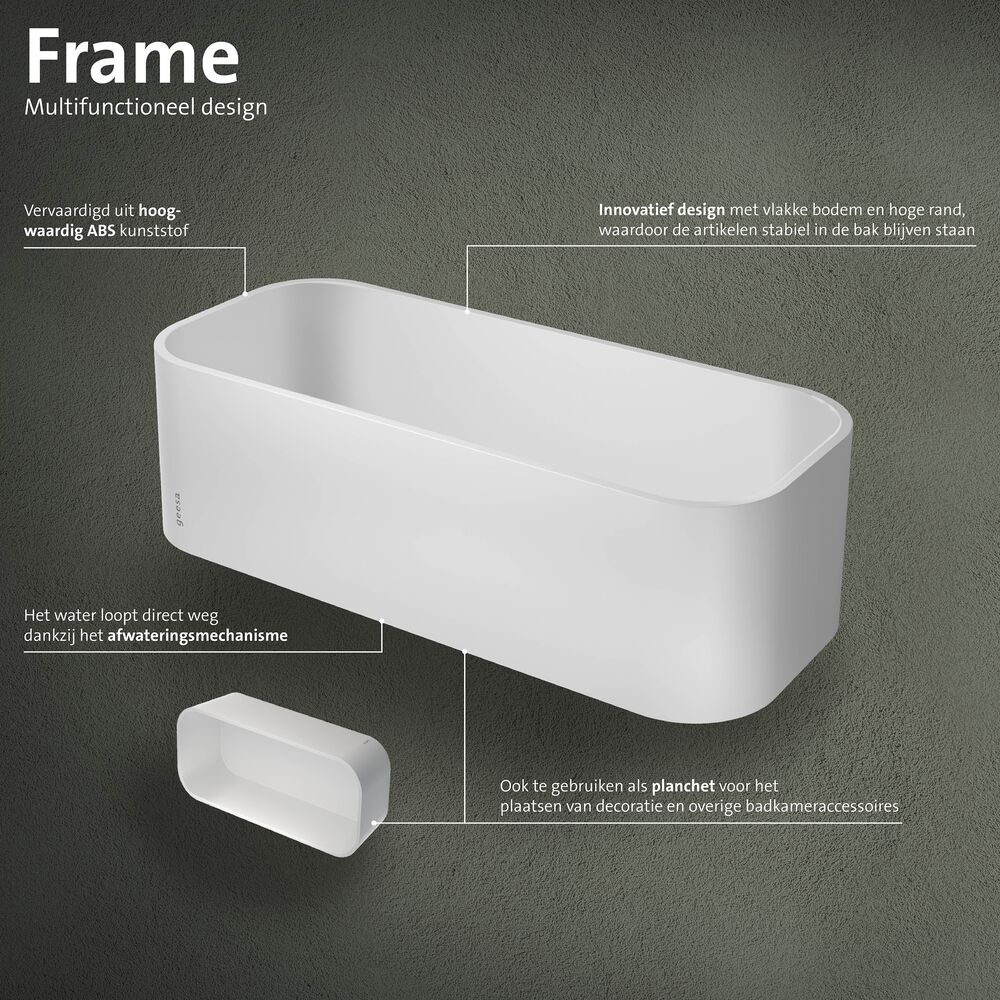 Geesa Frame douchemand/planchet 25cm wit