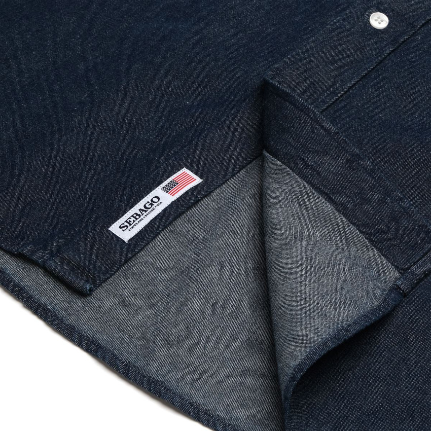MERCER BLUE DARK DENIM-CHEMISE SEBAGO HOMME