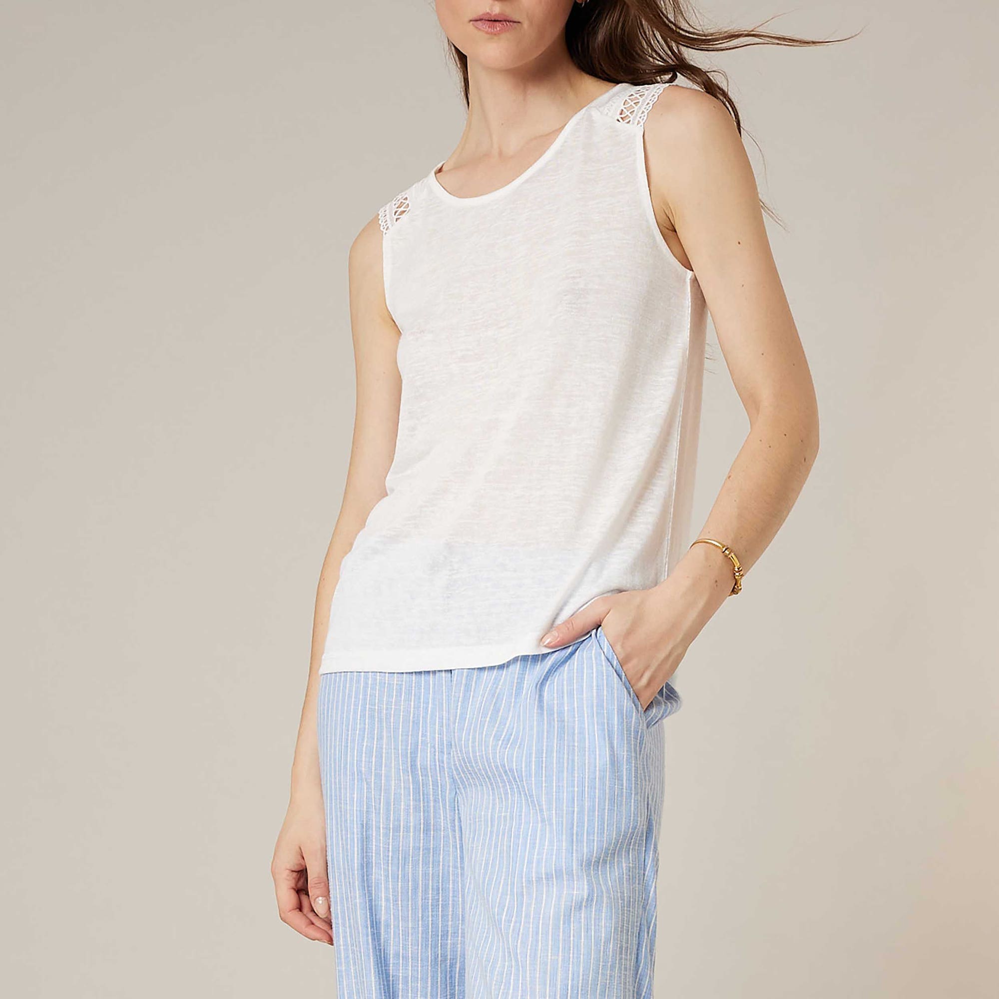 Top Femme blanc