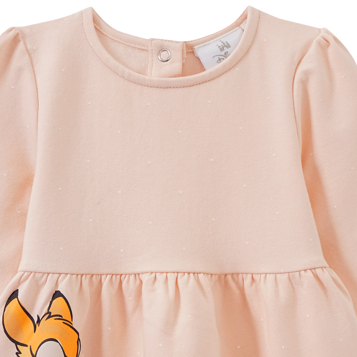 Topomini Bambi Kleid aus Bio-Baumwolle creme